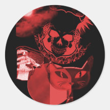 Halloween Scary Skull Stickers