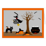 Halloween scene card