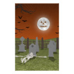 Halloween : Scène de cimetière : Motifs Pour Papier À Lettre
