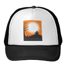 Halloween Scene Hat