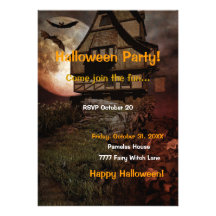 Halloween Scene Invitation