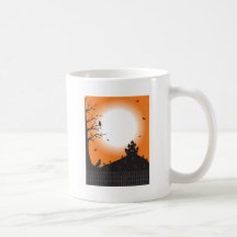 Halloween Scene Mugs