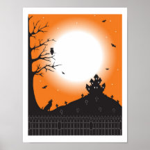 Halloween Scene Posters