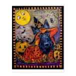 Halloween Scottish Terrier Post Card