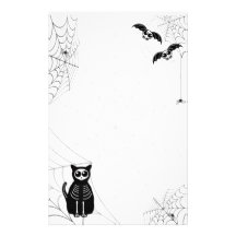 Halloween Skeleton Animals Gang Stationery Design