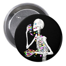 Halloween Skeleton Treats Pins