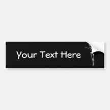 Halloween Skeleton With Rose Bumper Sticker