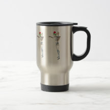 Halloween Skeleton With Rose Coffee Mug