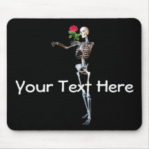 Halloween Skeleton With Rose Mouse Pads