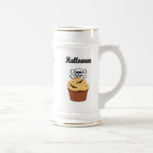 Halloween Skull and Bats Coffee Mugs