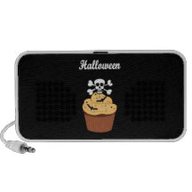 Halloween Skull and Bats iPhone Speakers