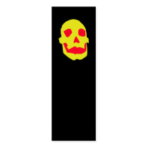 Halloween Skull Bookmark Business Card Template