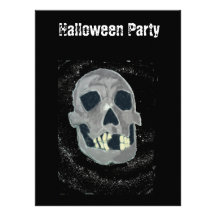 Halloween Skull Party Invitation