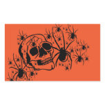 Halloween Skull & Spiders Stickers template