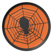 Halloween Spider and Web Party Plates