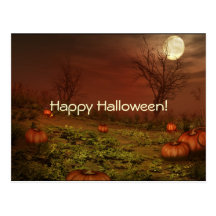 Halloween Spooky Scenes Postcard