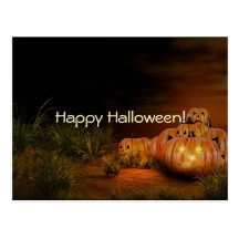 Halloween Spooky Scenes Postcard