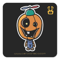 Halloween Stickers - Cartoon Peter Pumpkin Head stickers