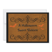 Halloween Sweet Sixteen Custom Announcements