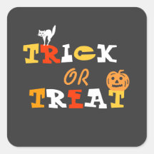 Halloween Treats Square Stickers