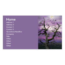 Halloween Tree Business Card Templates