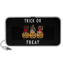 Halloween Trick or Treat Pug Dogs Travelling Speakers