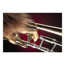 Halloween Trombone Monster Hand Print Photo Art