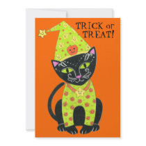 Halloween TunaKitty Cat Party Invitation