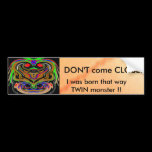 HALLOWEEN TWIN MONSTERs bumper stickers