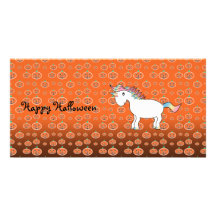 Halloween Unicorn Photo Greeting Card