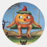 Halloween vintage autocollants ronds