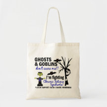 Halloween Warrior CFS Chronic Fatigue Syndrome Canvas Bag