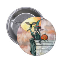 Halloween Witch Cat Pin by Molly Harrison