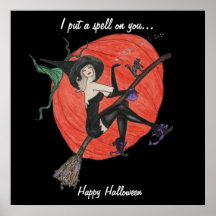 Halloween Witch Poster Decoration