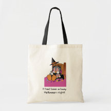 Halloween Witch Tote Bags