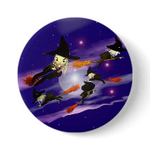 Halloween Witch Traffic Pins