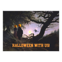 Halloween Witch Watching Invitation