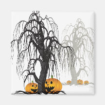 Halloween wood refrigerator magnets