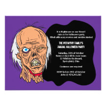 Halloween Zombie Costume Party Invitation
