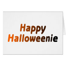 Halloweenie heureux cartes de vœux