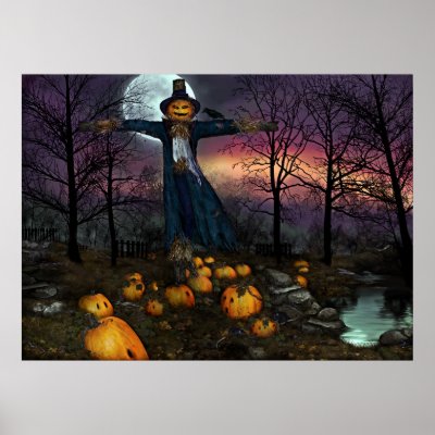 Halloweens Harvest -Scarecrow Poster by MANolan