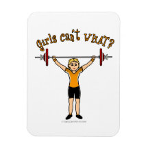 Haltérophilie blonde de fille magnets souples