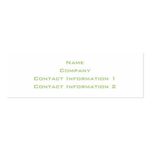 Halved Green Apple. Business Card Template
