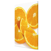 Halves and quarters of ripe, juicy, sweet canvas prints