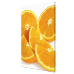 Halves and quarters of ripe, juicy, sweet canvas prints