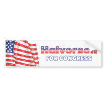 Halvorson for Congress Patriotic American Flag Bumper Stickers
