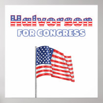 Halvorson for Congress Patriotic American Flag Print