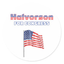 Halvorson for Congress Patriotic American Flag Stickers