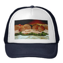 Ham, from the haunch of a pig or boar hat