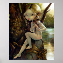 Hamadryad Lake ART PRINT wood nymph fairy lowbrow
